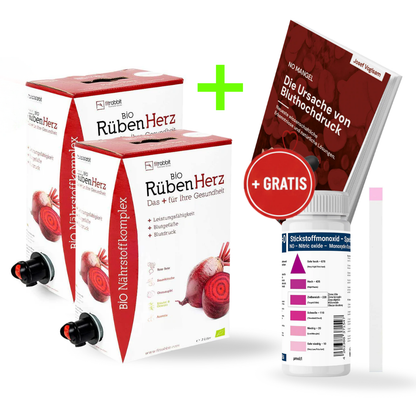 2 x 3L Cuori di barbabietola biologici + GRATIS: 12 sacchetti ed e-book