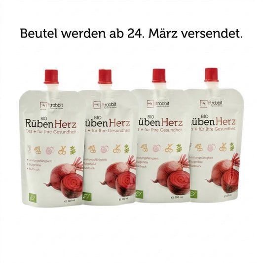 4x 100ml-Beutel BIO Rüben Herz