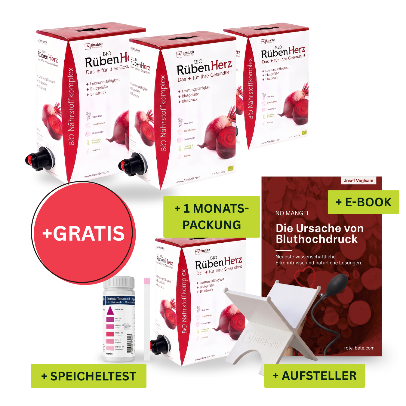 4 Monats Gefäß-Kur Sparpaket mit Speicheltest & Aufsteller